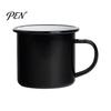 Durable Steel Water Cup Enamel Coffee Mug with Handle, Retro Style Cup, Smooth Reusable Hot Tea Surface Portable Drinking for And Milk Nostalgic Home