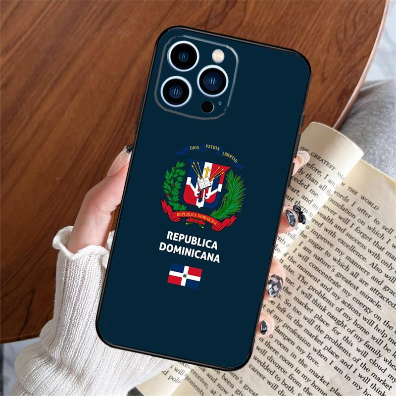 Dominican Republic Flag Phone Case For iPhone 16 Pro Max 11 14 15 17 Pro Max Plus 12 13 Mini 16e 17 Air Back Cover