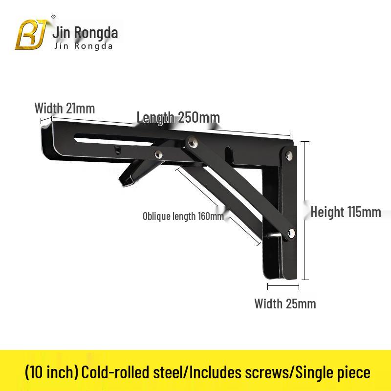 Stainless Steel Foldable Triangle Shelf Bracket Wall-Mounted Storage Rack