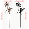 2pcs Flowers Fairy Silhouettes Decorative Metal Garden Yard Stakes Arts Decor Outdoor Garden Patio Ornaments 2 Piece