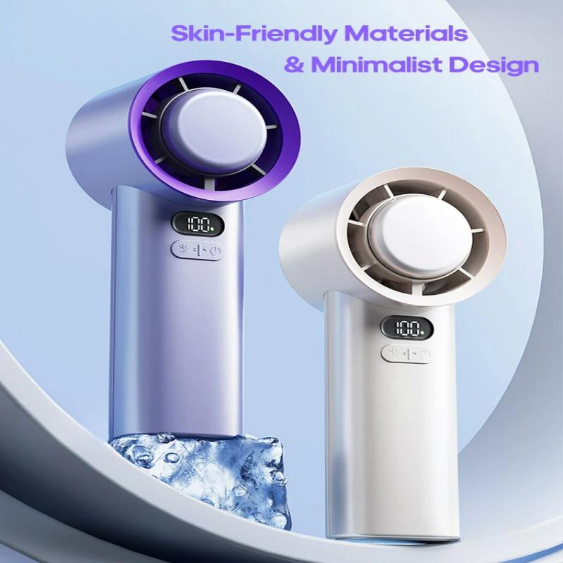Portable Handheld Turbo Fan Adjustable Personal Mini Fan 100 Gears Infinitely Adjustable Small Usb Mini Desktop Cooling Fan Outdoor 3600mah