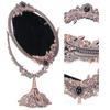 Kosmetické zrcátko, kovové retro oboustranné zrcadlo v evropském stylu do koupelny a ložnice