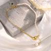 New natural freshwater pearl earrings, small daisy necklace for women, niche design, exquisite and sweet, versatile necklace for women