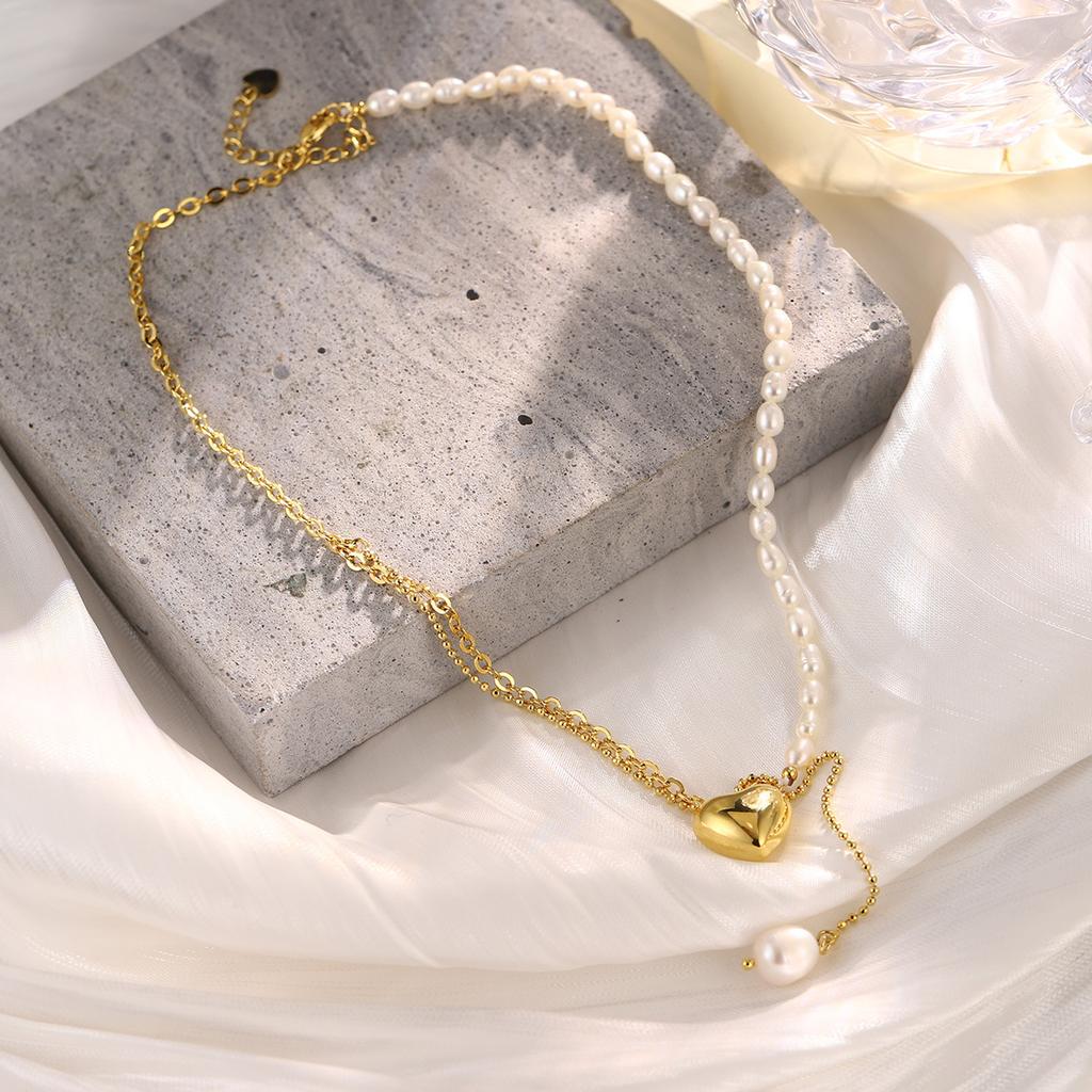 New natural freshwater pearl earrings, small daisy necklace for women, niche design, exquisite and sweet, versatile necklace for women
