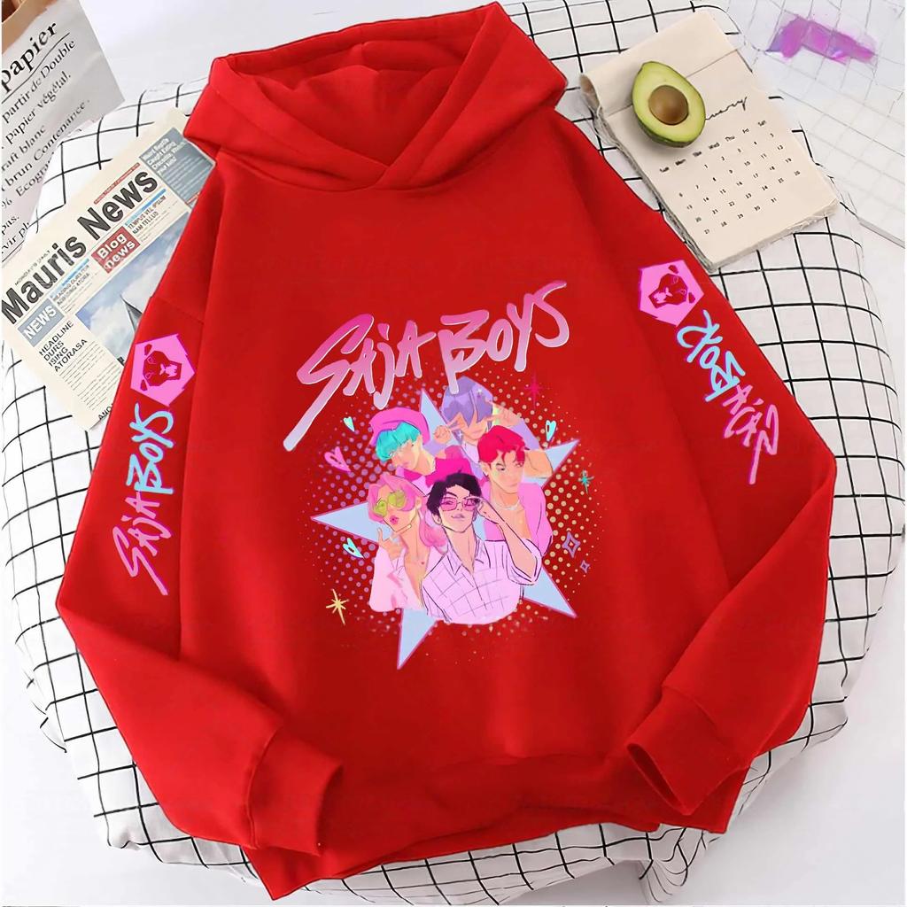 Autumn Winter KPop Demon Hunters Print Children's Hoodie Fashion Casual Sweatshirt Kids Sportswear Girls Clothes Hooded Pullover