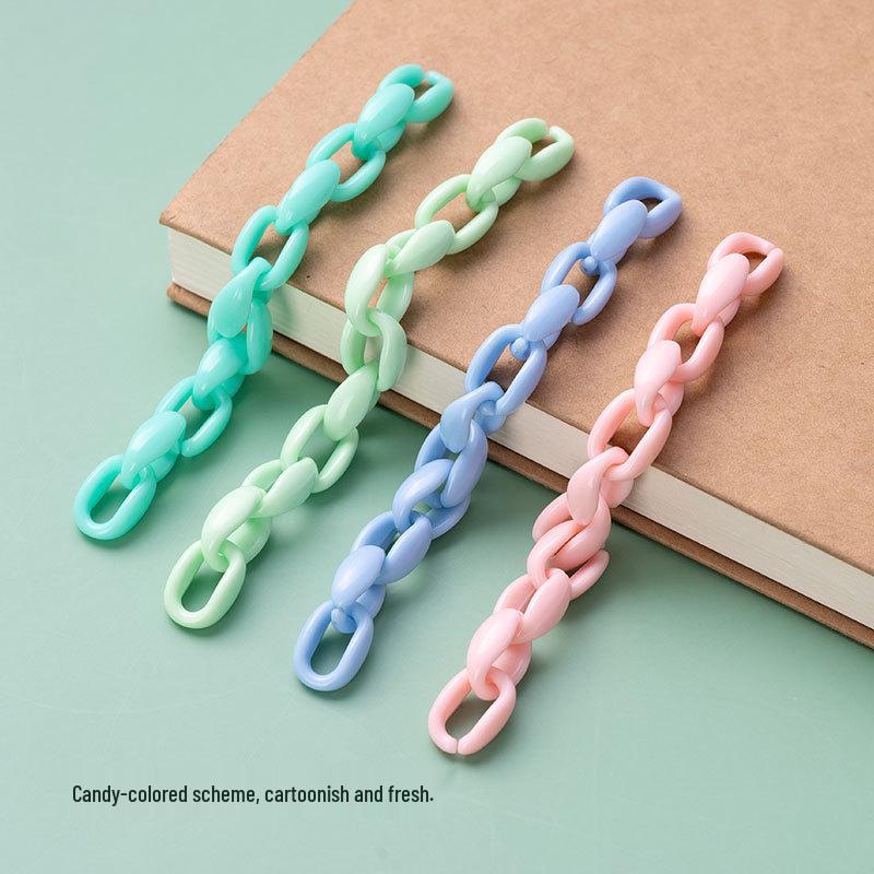 Macaron Color Acrylic DIY Buckle Chain Assembled Candy-Colored Plastic Accessories