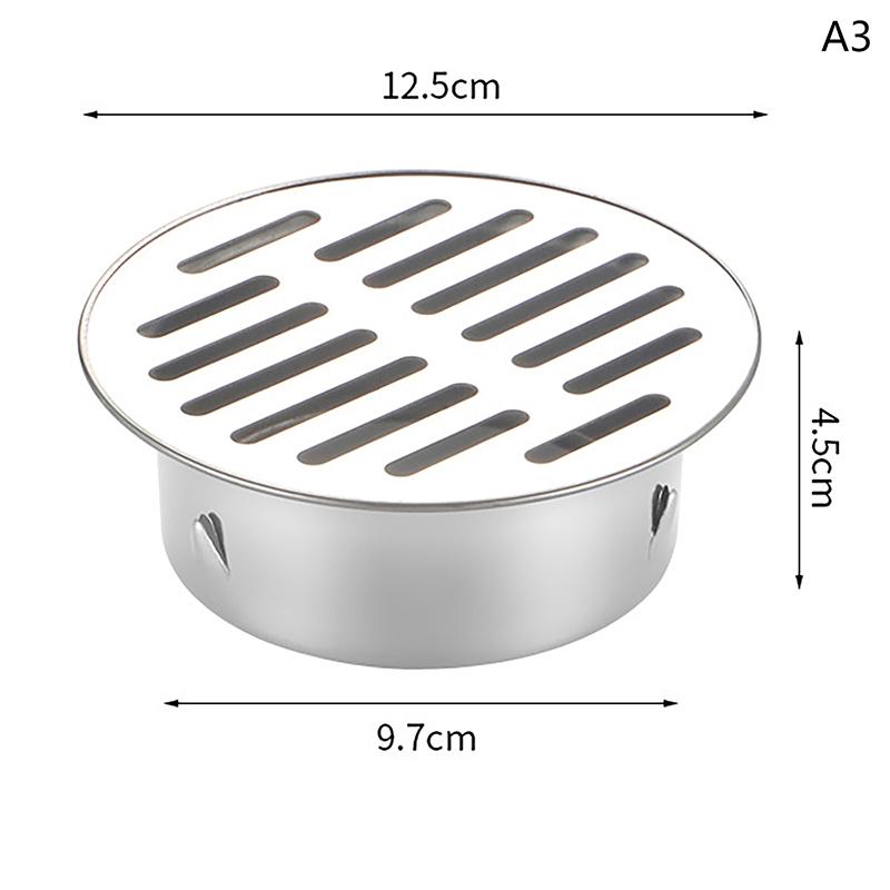 Floor Drain 50/70/110/150MM Stainless Steel Balcony Drainage Roof Round Floor Drain Cover Rain Pipe Cap Drain Pipe Floor Drain