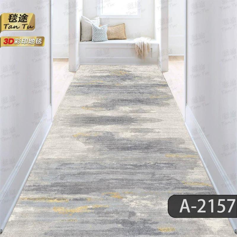 Nordic Abstract Long Corridor Carpet Decoration Hall Runner Carpet Party Hallway Aisle Floor Mat Anti-slip Room Sofa Bedside Rug