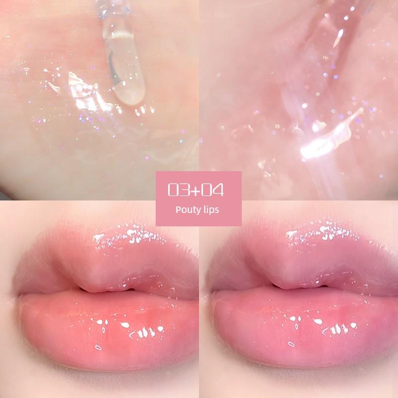 It's So Soft! Lip Oil Uuny Transparent Lip Gloss Lipstick for Women Moisturizing and Hydrating Mirror-Like Jelly Glass Lips