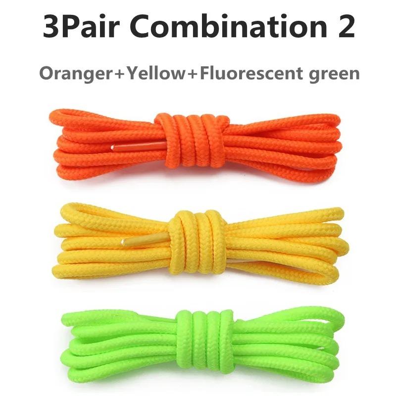 1 Pair/2 Pairs Round Solid Color Durable Shoe Laces Sneakers Elastic Shoe Laces Casual Shoe Laces 70/90/120/150cm 20 Colors