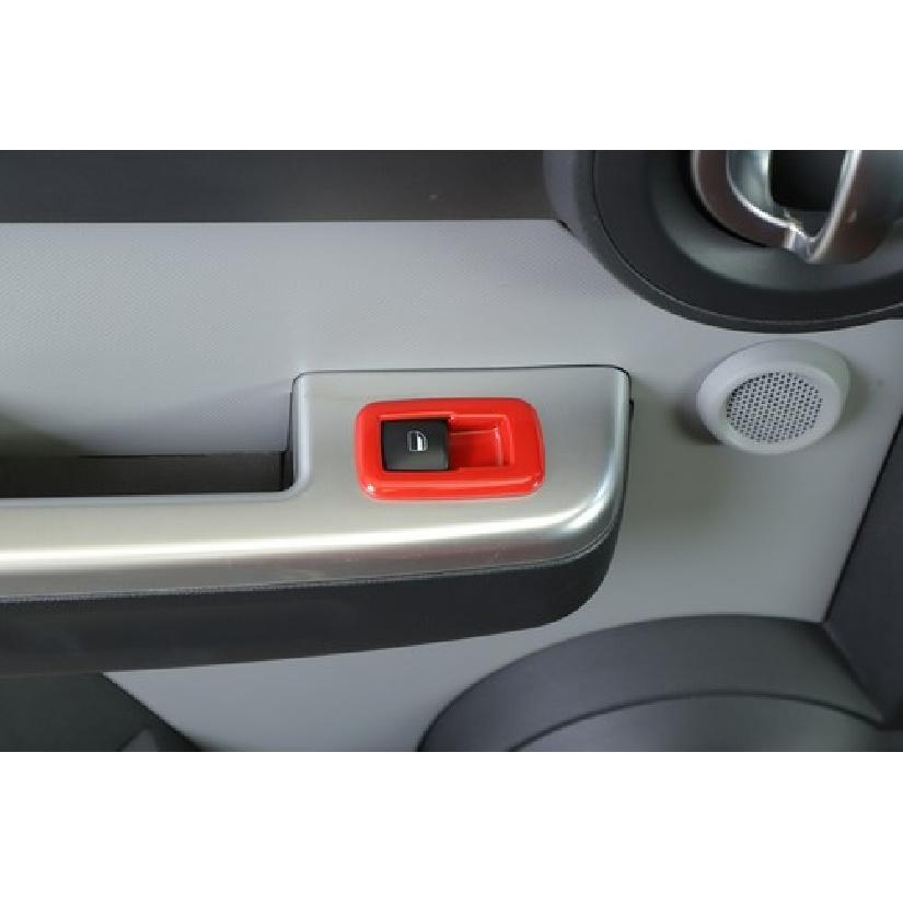 Red Inner Window Switch Knob Lift Panel Cover Decor Trim For Dodge Nitro 2007-12