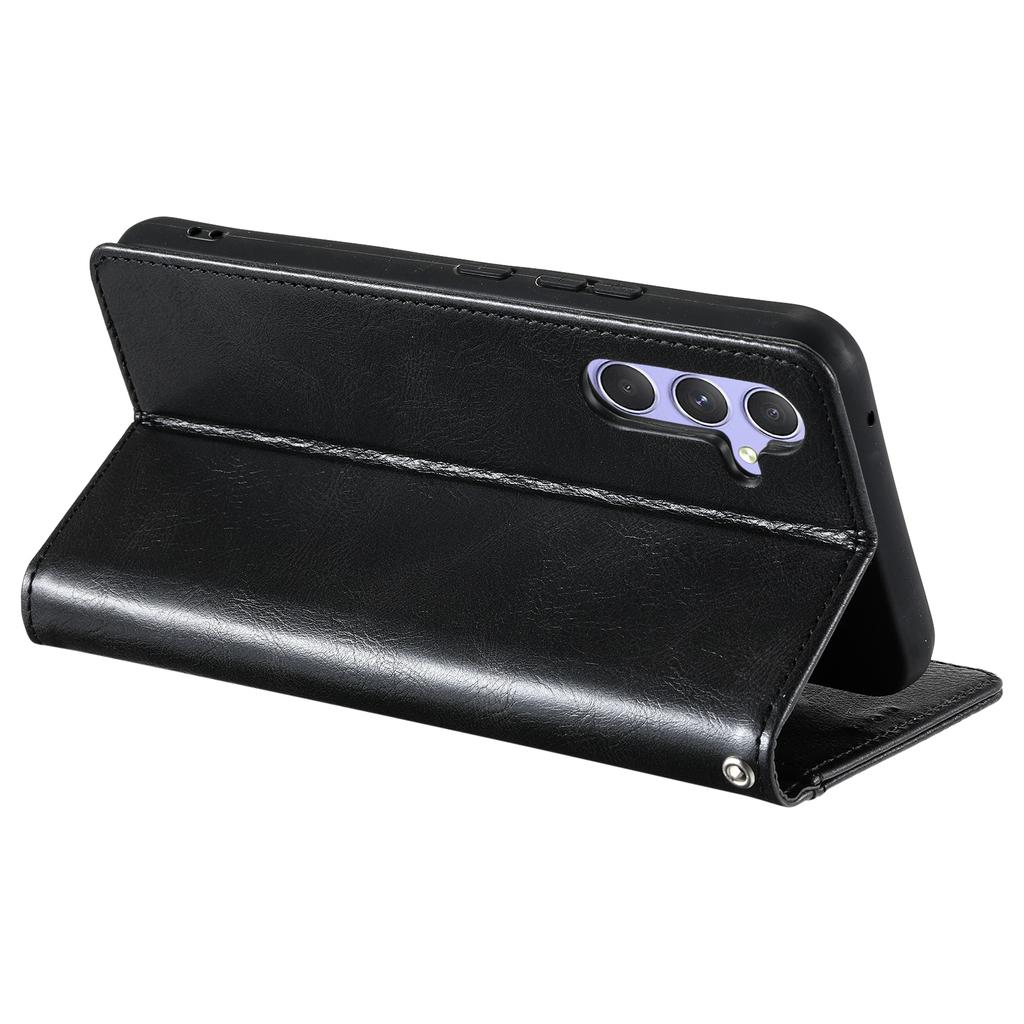 013 Style For Samsung Galaxy A36 5G Case PU Leather Anti-Fall Phone Cover with 6 Card Slots