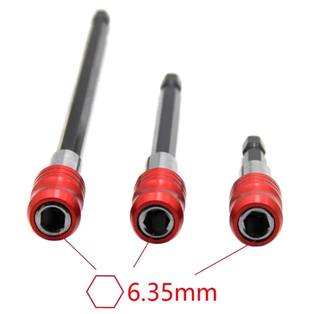 60mm/100mm/150/300mm Quick Release Self-locking Socket Extension Bar Rod Set Kits 1/4 Inch Hex Shank Holder Drill Bits Hand Tool