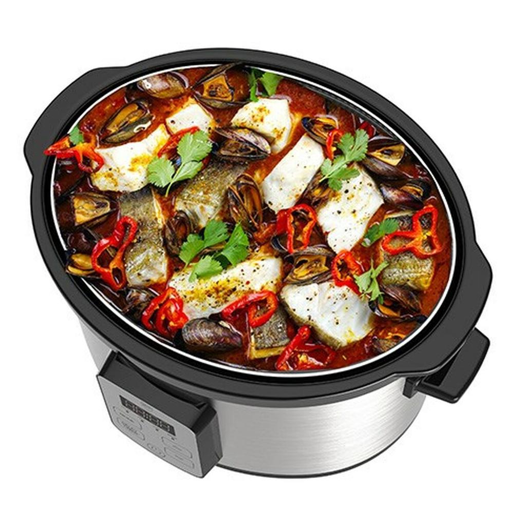 Adler-Europe CR 6414 Slow Cooker 4.7 L Silver/Black