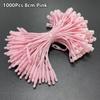 1000 Peças/lote Comprimento 8cm Corda para Etiqueta de Roupa Fixadores de Amarração de Poliéster Cordões para Etiqueta Acessórios para Etiquetas de Roupa DIY