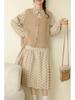 Autumn 2025 Vintage Round Neck Crochet Knit Vest