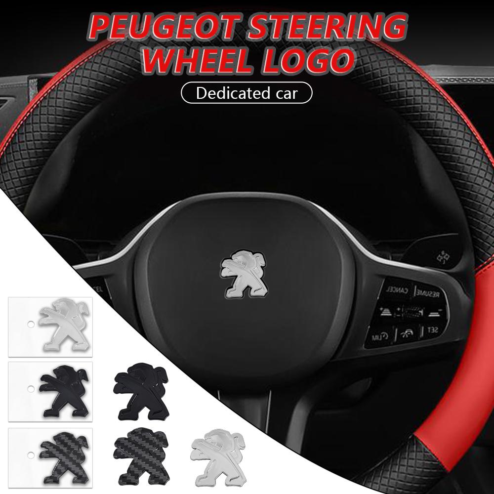 3D Metal Car Styling Steering Wheel Center Emblem Stickers Badge Accessories For Peugeot 3008 2008 107 307 408 206 207 208 508