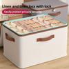 1pc Foldable Fabric Storage Box with Zipper Closure - Dustproof Organizer for Bedding, Clothes - Space-Saving Design with Handles for Easy Carrying