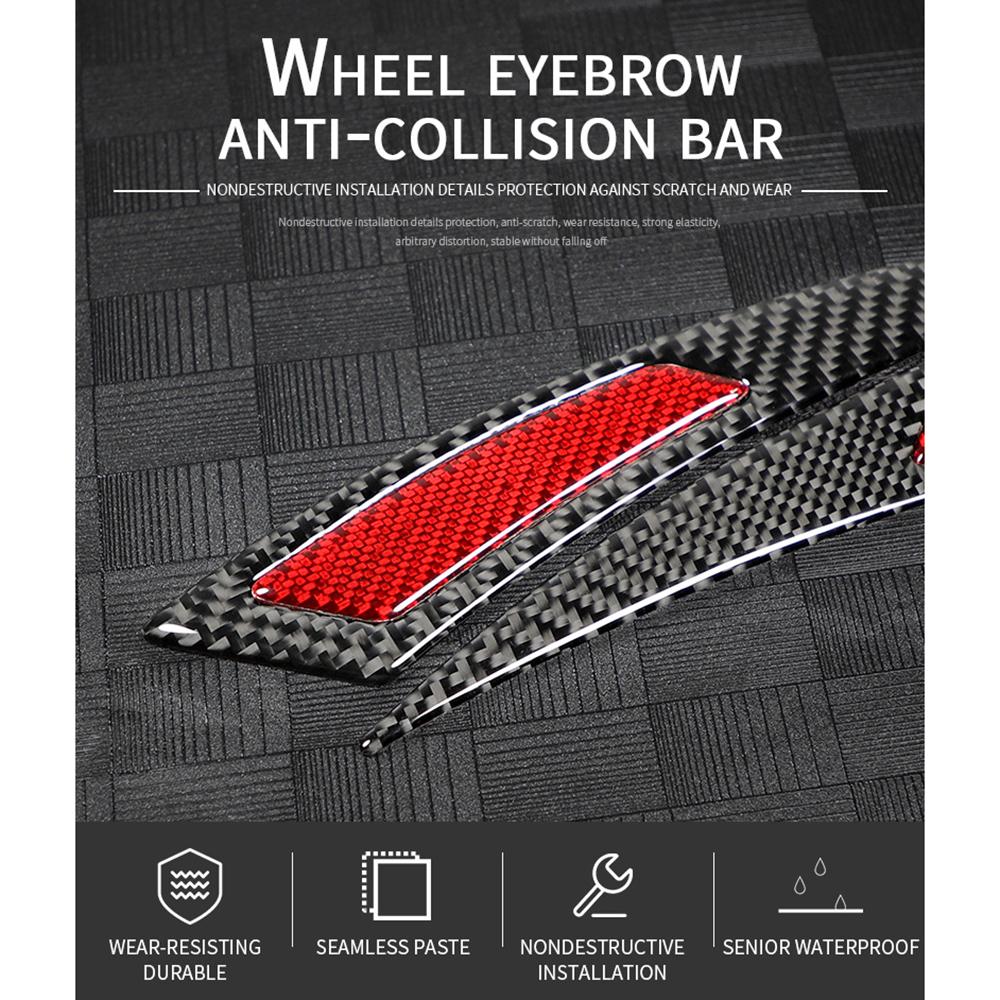 Car Body Wheel Eyebrow Arch Protector Strip Lips Fender Flares Carbon Fiber Look