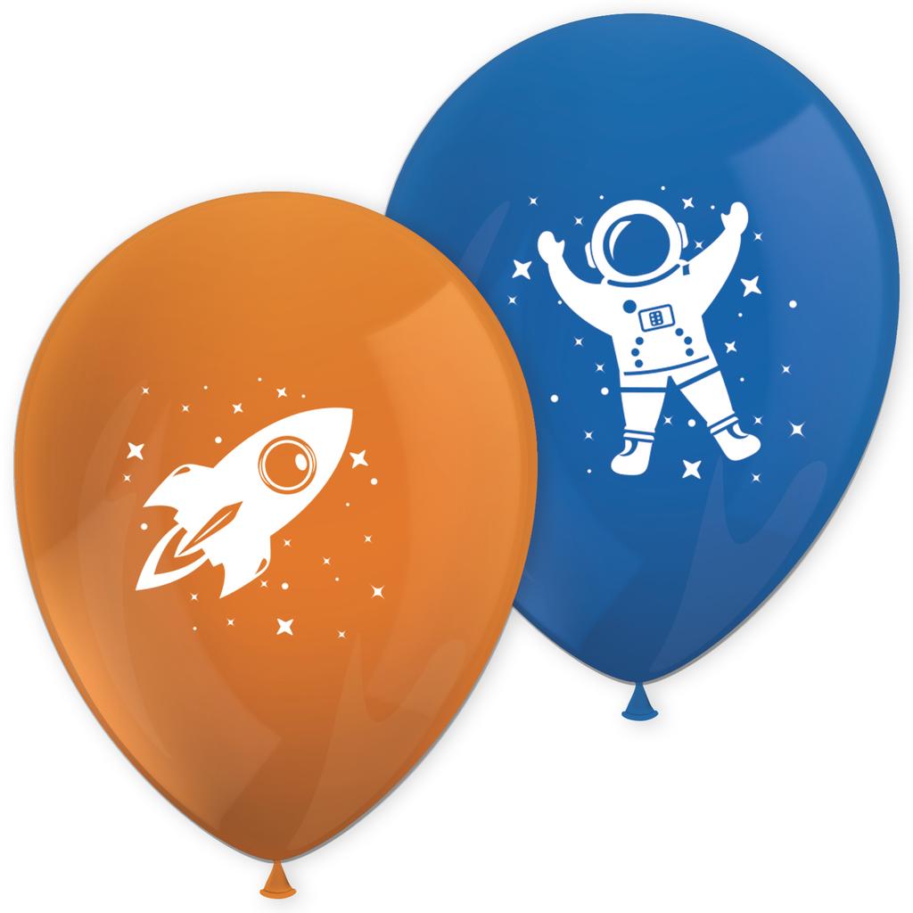 Balloons Space Rocket Astronaut Birthday 8 Pcs