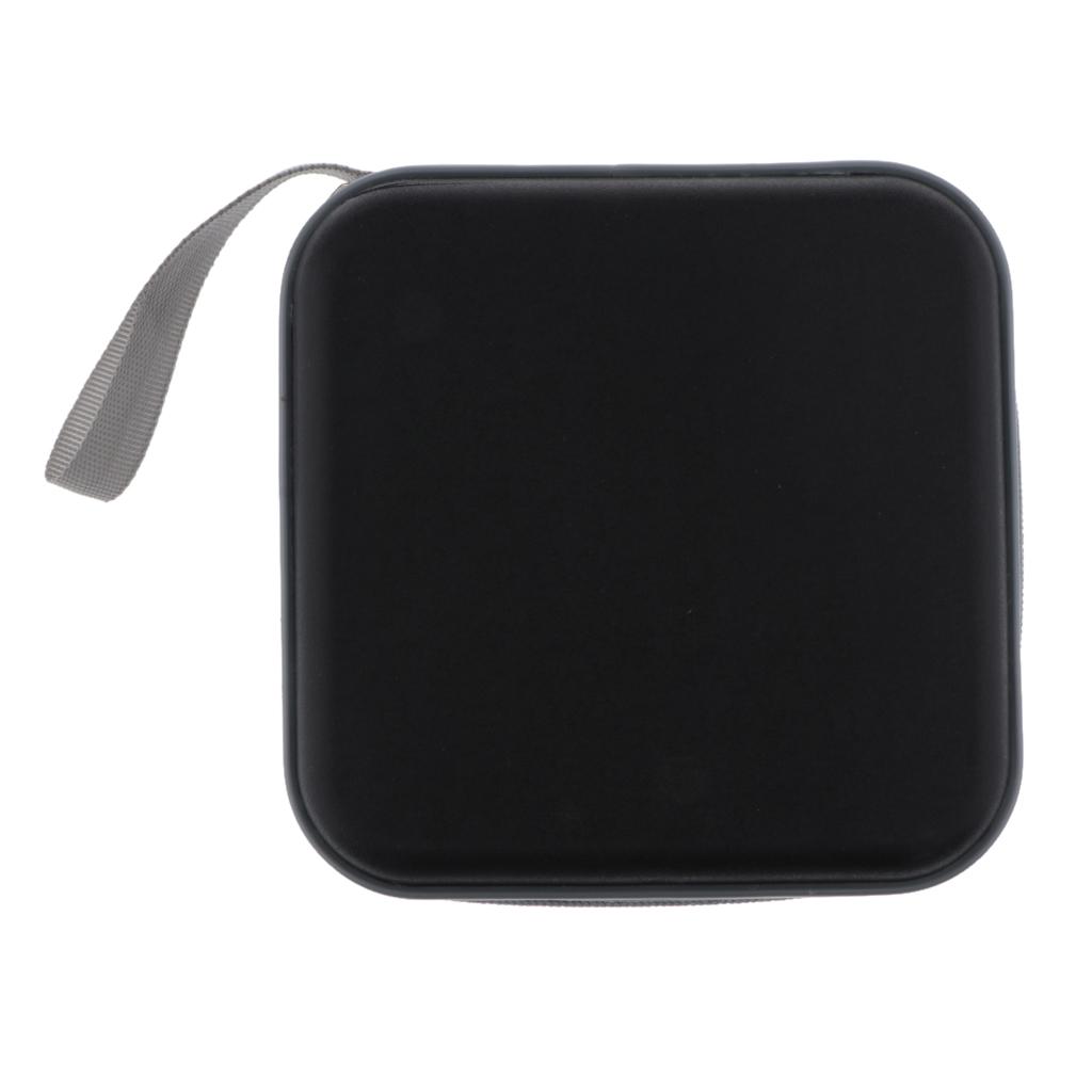 

Zippered CD Wallet Case Plastic Disc Holder Storage Bag Mini Travel Organizer for Music Film Lovers чорний