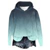 Women's Hooded Long Sleeve Printed Flannel Top Hooded Sweatshirt