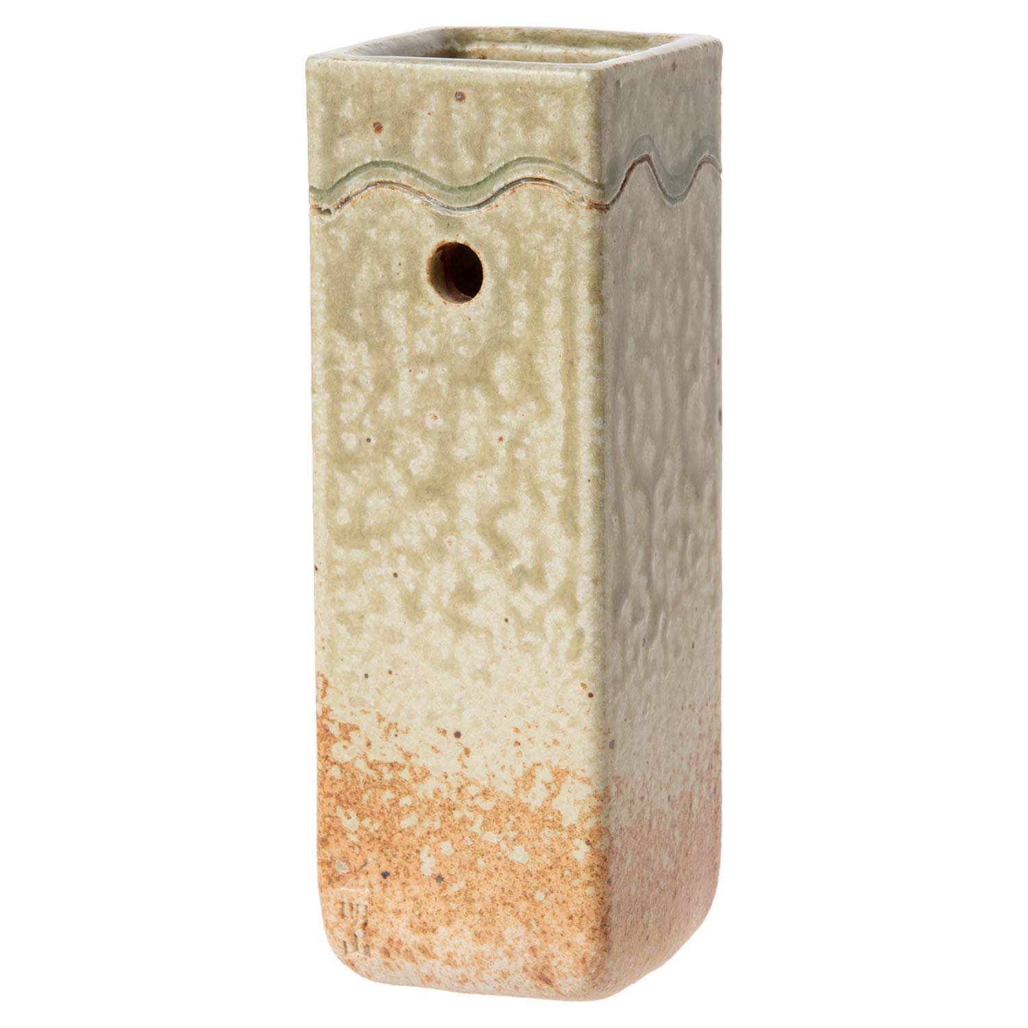 

Marui Seito Сигараки Варе Хечимон Ваза для цветов, Ваза для одного цветка, Настенная или Настольная, Квадратная, Зеленая, Керамика, MR-M163