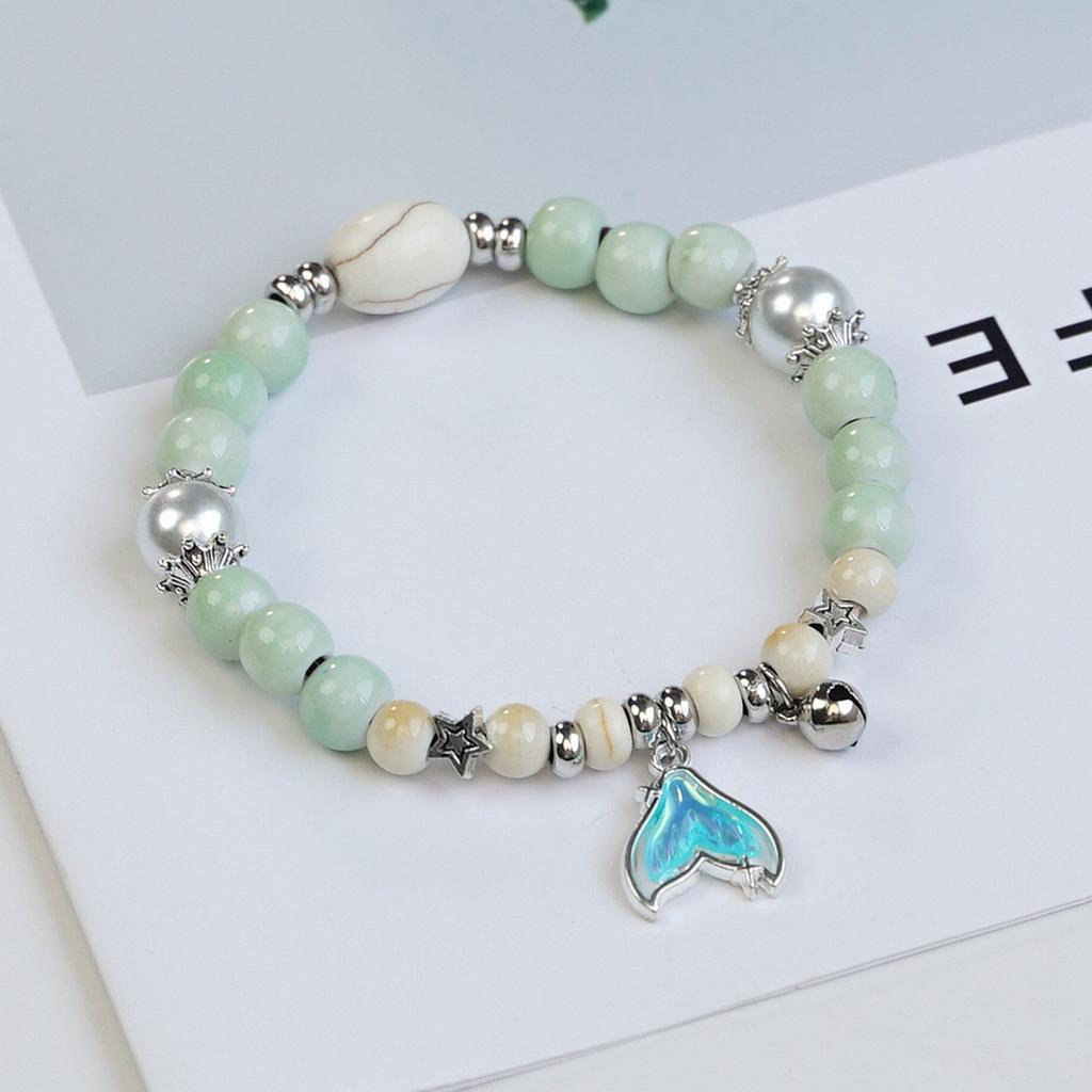 Ceramic beaded bracelet small fresh ancient style national style simple bracelet summer