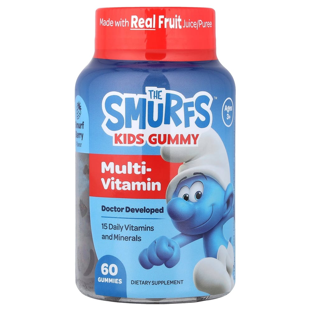 iHerb Children's Gummy Multivitamin for Ages 3+, Smurf Berry Gummies, 60 Count