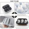 Silicone Skull 3D Flexible Ice Cube Trays Ice Ball Mold For Freezer Whisky BPA Free Ice Tray Horror Skull Head Cocktail Ice Ball