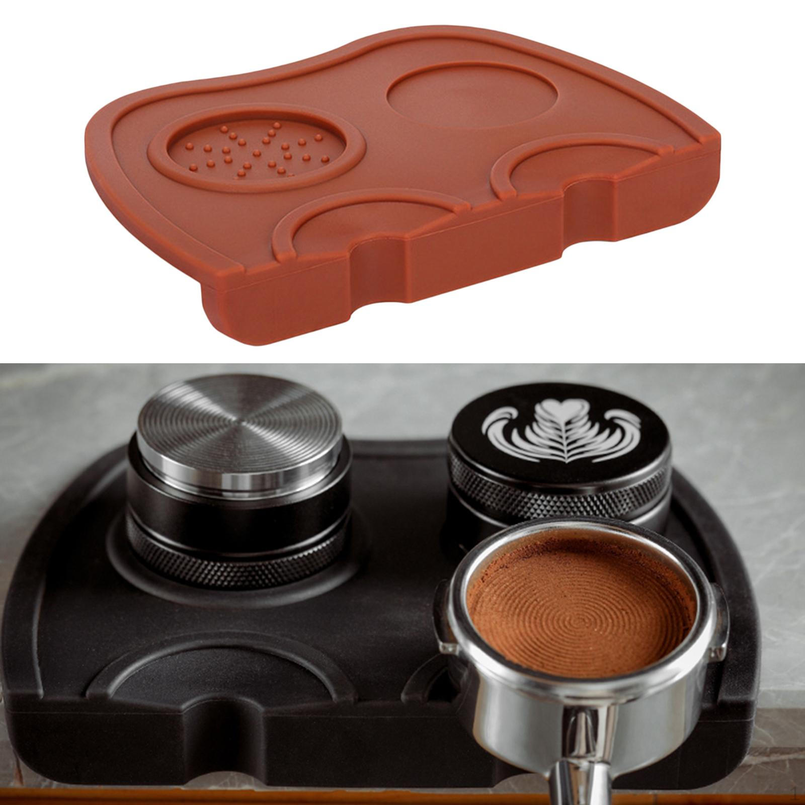 

6MM Tamper Mat Silicone Drop Coffee Corner Holder Brown 4_21x15cm