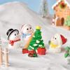 Christmas Micro Landscape High-Quality Snow Landscape Decoration Resin Figurines  Miniature Christmas Scene For Winter