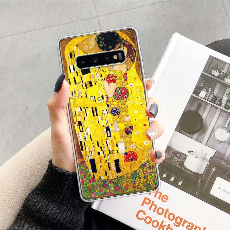 he kiss Gustav Klimt Painting Phone Case For Samsung Galaxy S26 Ultra S23 S24 S25 Edge S20 FE S21 S22 Plus Soft Print Shell Cove