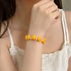 Colorful 3D Resin Bead Bracelet Elastic Stackable Bracelet Sweet Fruit Hand Chain  Women