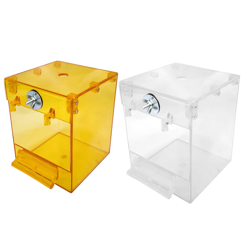 Bird Cage Hanging Bird Bath Parrot Bath Box with Clear View for Pet Brids Canary