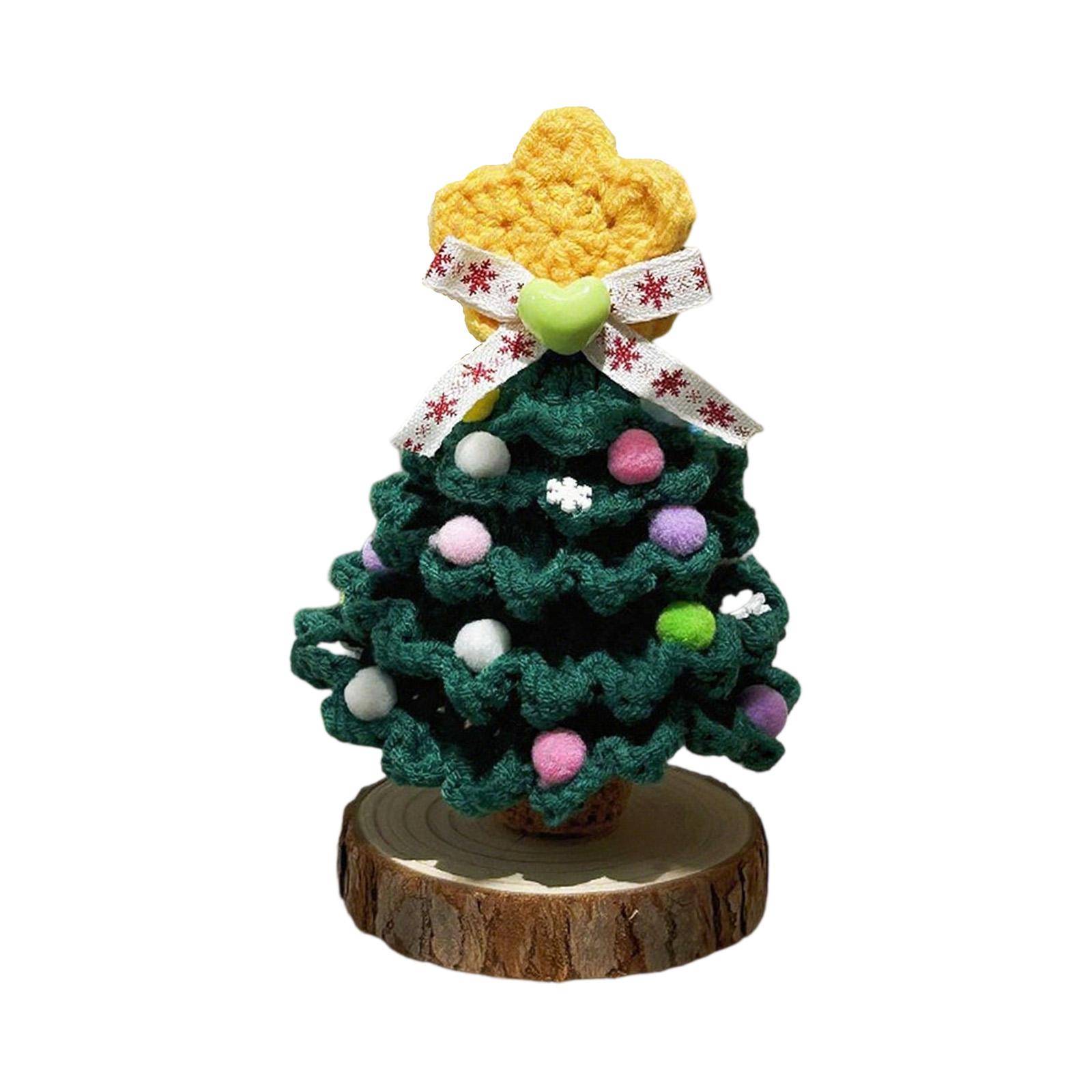 

New Christmas Decorations With Hand-woven Small Christmas Tree Desktop Ornaments Festival Gift Christmas Decorative Supplies One Size