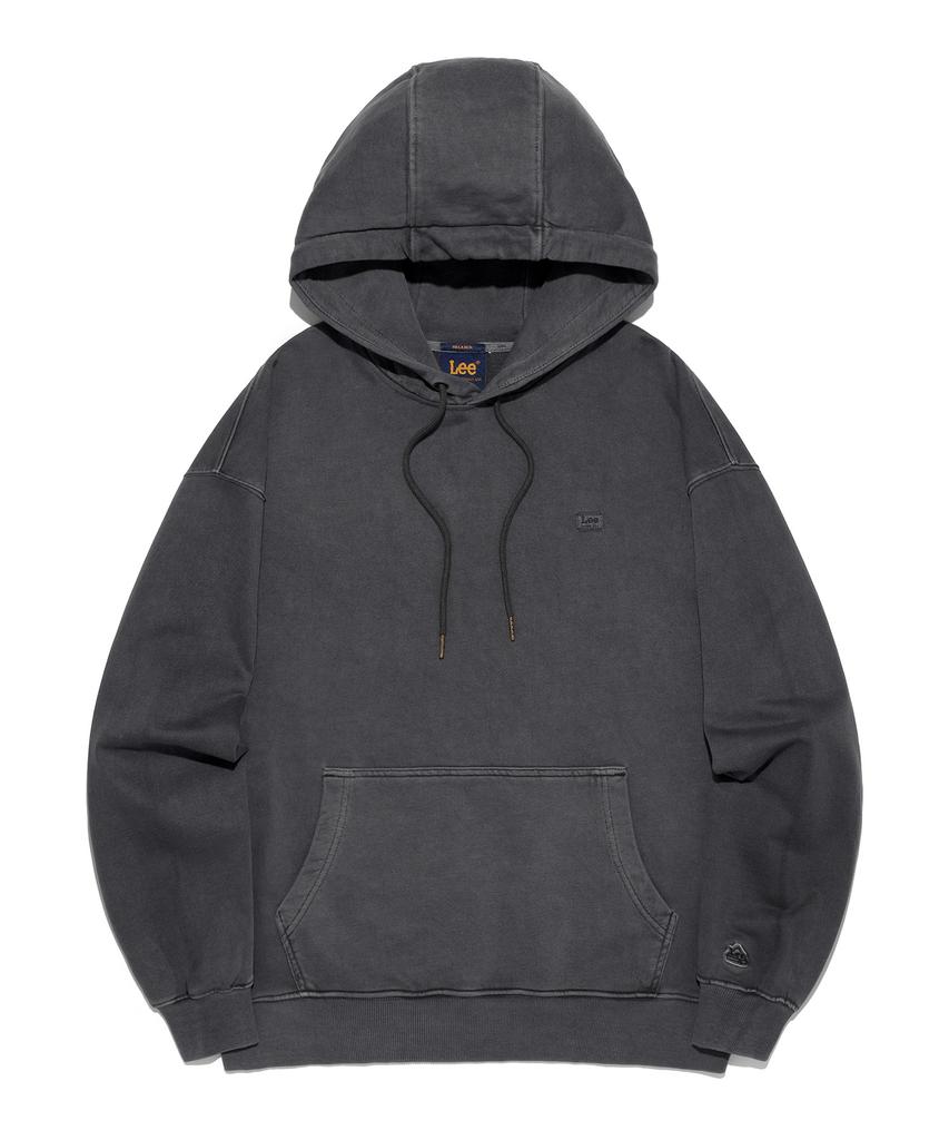 Dyed Label Hoodie Pigment Charcoal