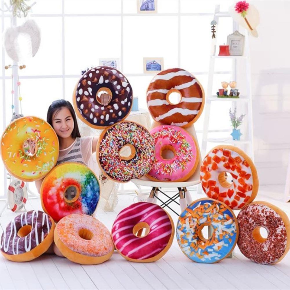 Decorative 3D Donuts Simulation Donut Cushion Super Soft Home Cushion Donuts Pillow Chocolate Donuts Pillow