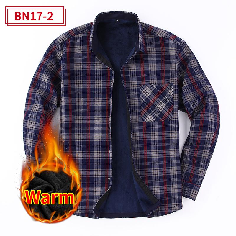 Men's Winter Flannel Shirt Jackets With Sherpa Lined Long Sleeve Button Down Fleece Shirts for Men Casual Warm Plaid Thermal Shirt With Pockets