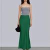 Women High Waisted Skirt Elegant Silky Texture Maxi Skirt for Women High Waist Fishtail Style Smooth Satin Fabric for Spring