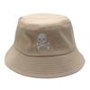 Simple Hat Fisherman With Solid Color Design And Skull Embroidery For Daily