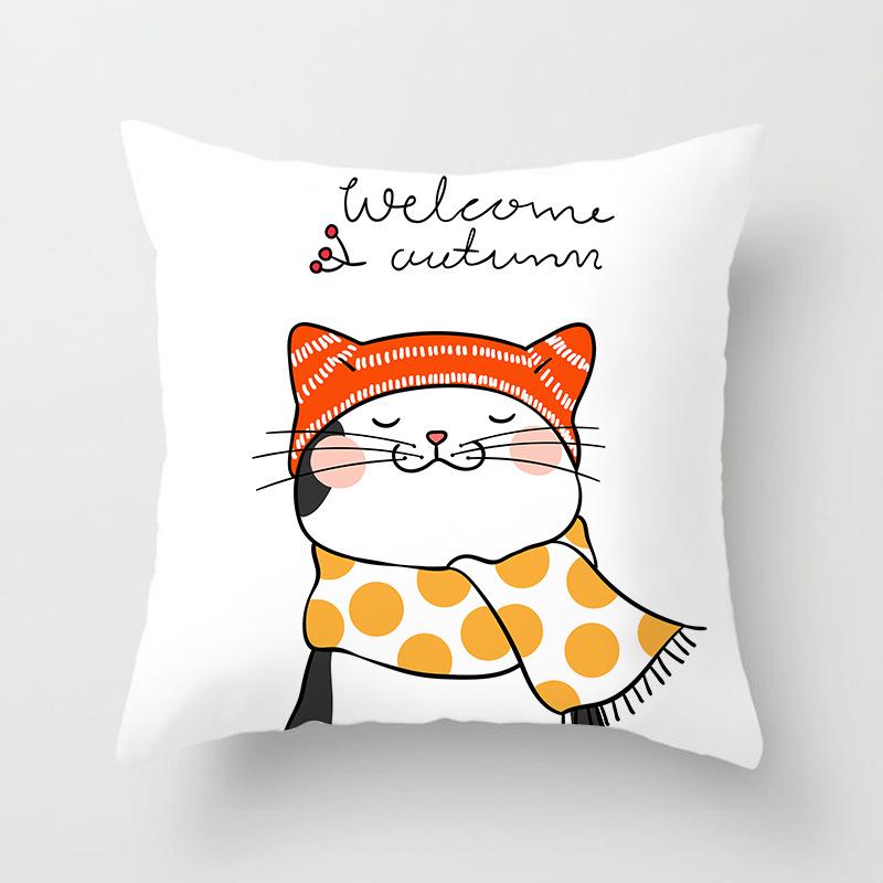 Internet Celebrity Cute Animal Pillow Cover Living Room Sofa Cushion Cover Bedside Pillow Cover