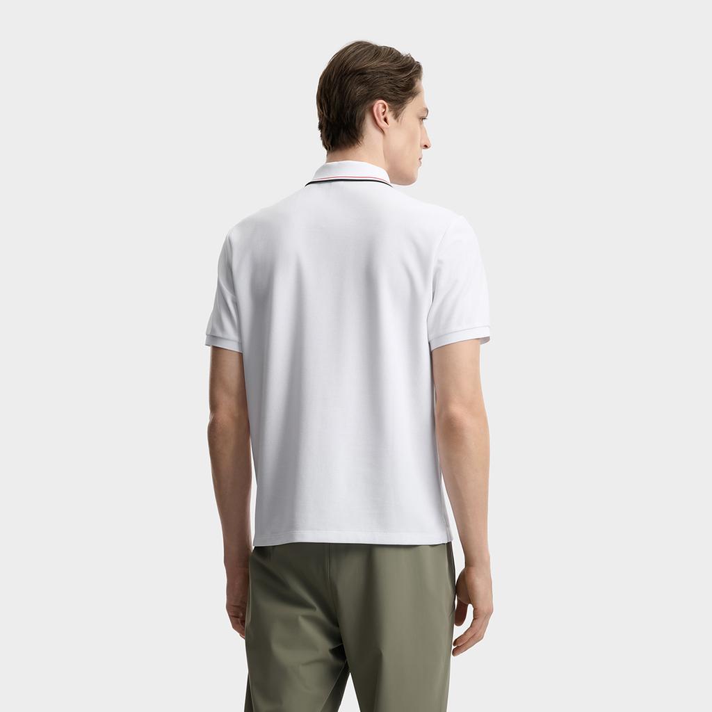 Fila F.C. Fashion Classic Simple Retro Casual Comfortable Versatile Knitted Short Sleeve Polo Shirt Men Tops White F11M621102FWT