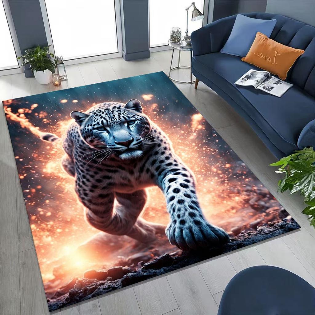 27 Style Wild Animal Leopard Cheetah Beast Cartoon Rug for Bedroom Living Room Sofa Home Doormat Decor, Kids Non-slip Floor Mat