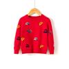 European and American children's clothing autumn and winter children's sweater boys' foreign cartoon trolley crew neck bottom pullover knitted sweater