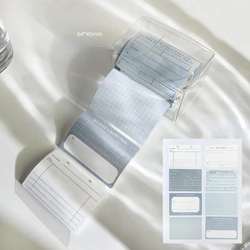 100 hárkov/škatuľka Výsuvná rolka poznámkový blok Kreatívna jednoduchosť Štúdium Samolepiaca poznámka Urob si sám Dekoratívna nálepka na zošity Krásna nálepka so štítkom