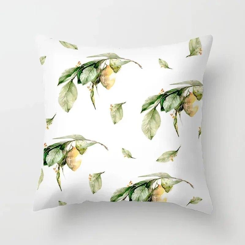 

Лимонный лист, растительный принт, Роскошное украшение для дома, наволочка для гостиной, дивана, автомобиля, наволочка 40x40cm