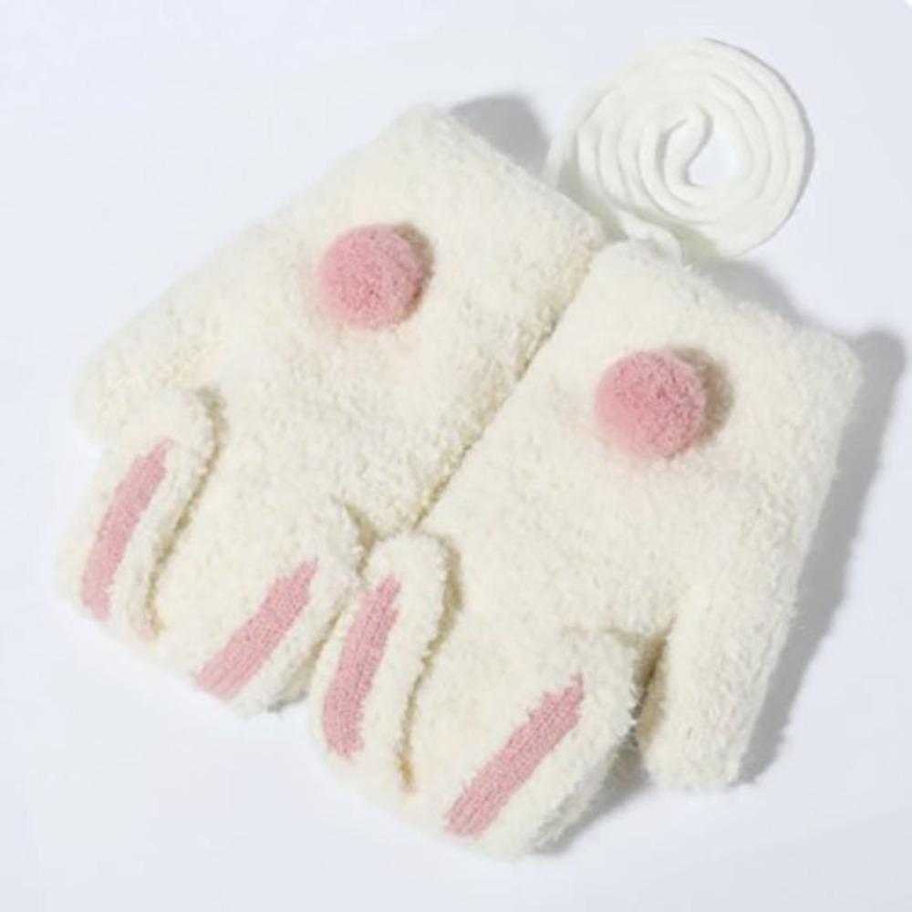 

Теплые шерстяные детские термовязаные перчатки Вязание детских варежек Вязаные перчатки