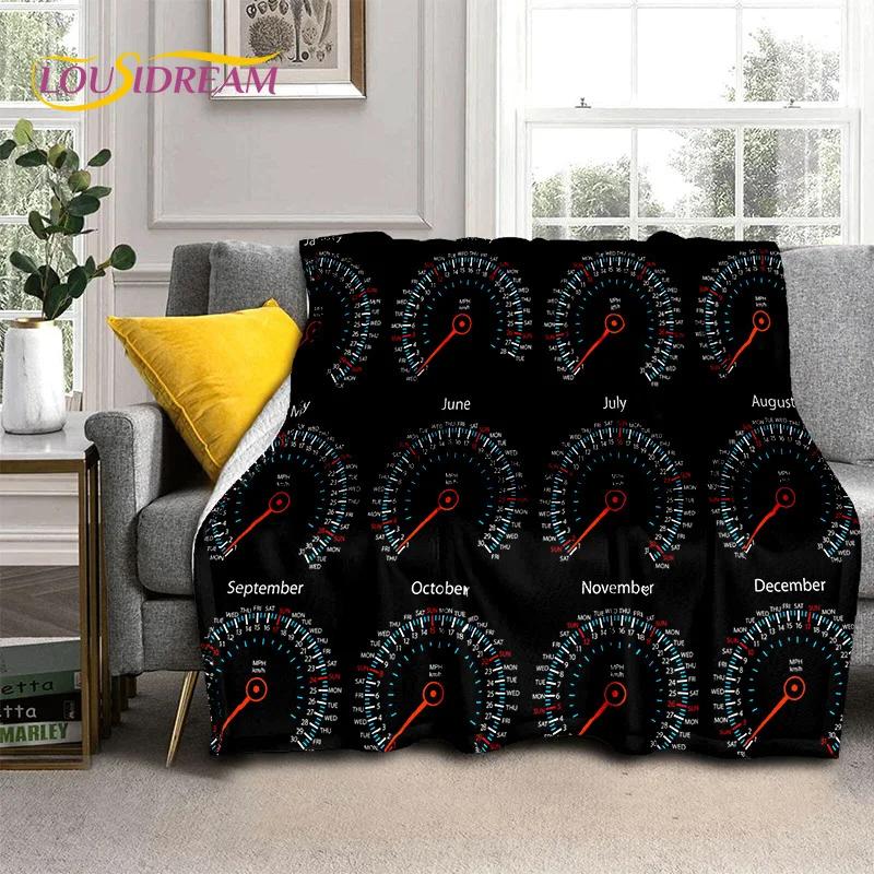 3D Car Dashboard Machine Control Screen Racing Soft Flannel Blanket for Beds Bedroom Sofa,Throw Blanket for Outdoor Leisure Nap
