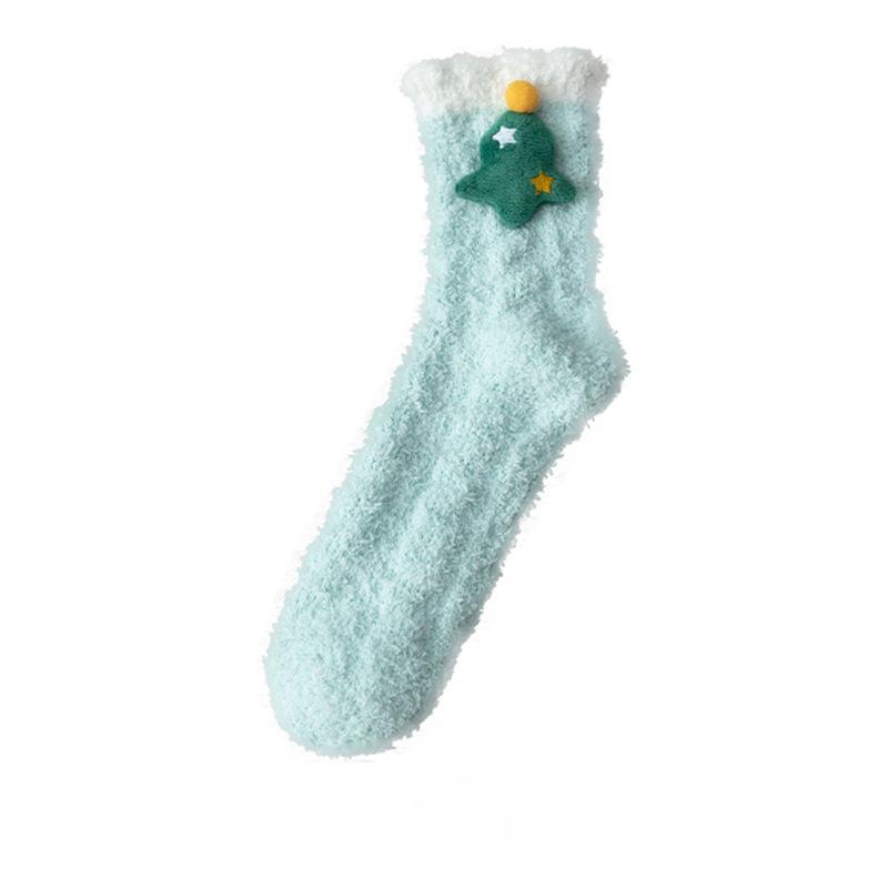 Female Autumn and Winter Thickened Sleep Lovely Month In The Tube Socks